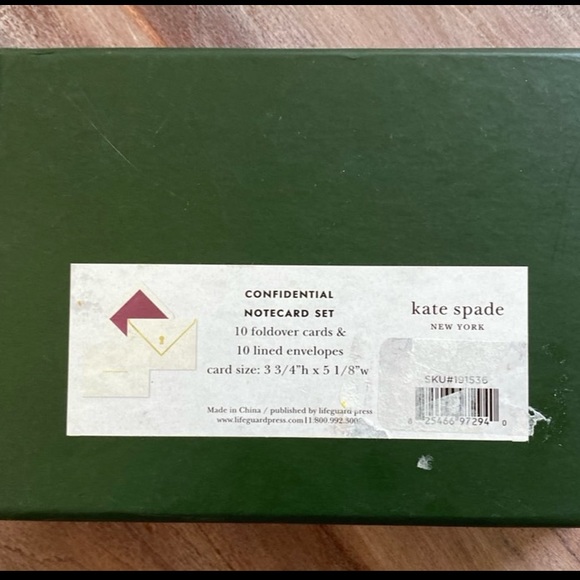 NEW Kate Spade New York๐ Notecard Set - Picture 3 of 4